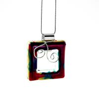 Sterling Silver Resin Pendant