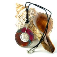 Sterling Silver Resin Pendant